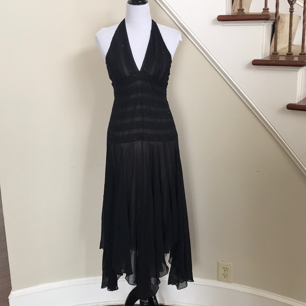 BCBG MAXAZRIA Formal Black Cocktail Dress Size 8